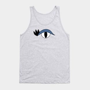 Cute Cartoon Eye with lashes and blue lid Tank Top